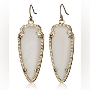 Kendra Scott • Skylar Earrings • White Onyx • Gold Tone